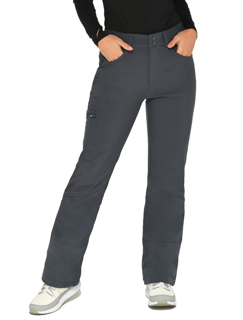 Arctix Women's Sarah Fleece-Lined Softshell Pants, Steel, Large Short - Image 1